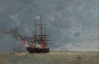 Boudin Eugene Le Havre Navires En Pleine Mer 1866