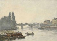 Boudin Eugene Le Pont Corneille Rouen Effet De Brouillard 1896 canvas print