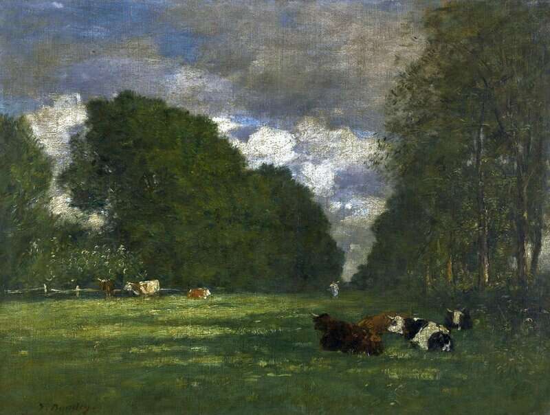 Boudin Eugene Paturage Aux Environs D Honfleur Ca. 1888 95 canvas print