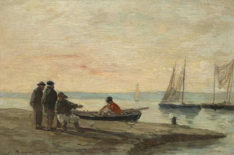 Boudin Eugene Port Aux Environs D Honfleur Ca. 1854 57 canvas print