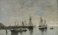 Boudin Eugene Portrieux Die Morgenflut 1873