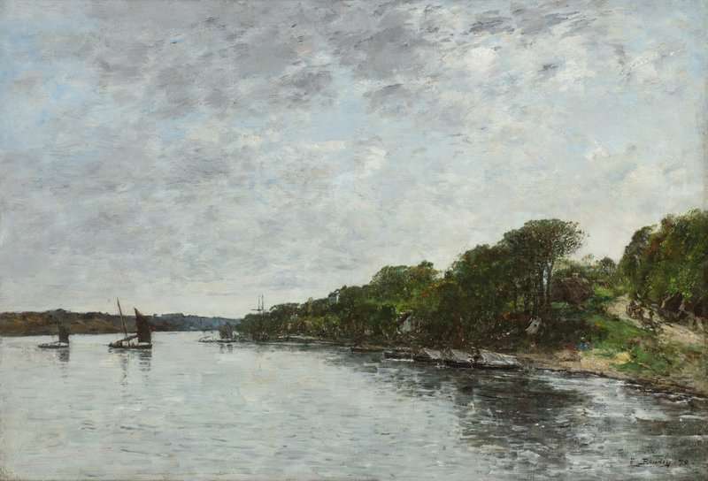 Boudin Eugene Riviere En Bretagne 1870 canvas print