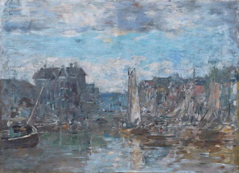 Boudin Eugene Rotterdam. Le Pont De La Bourse Ca. 1876 80 canvas print