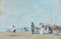 Boudin Eugene Beach Szene 1864