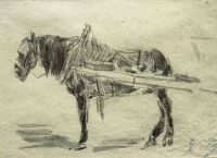 Boudin Eugene The Cart Horse Ca. 1885 canvas print
