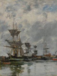 Boudin Eugene Trouville Le Port 1885 canvas print