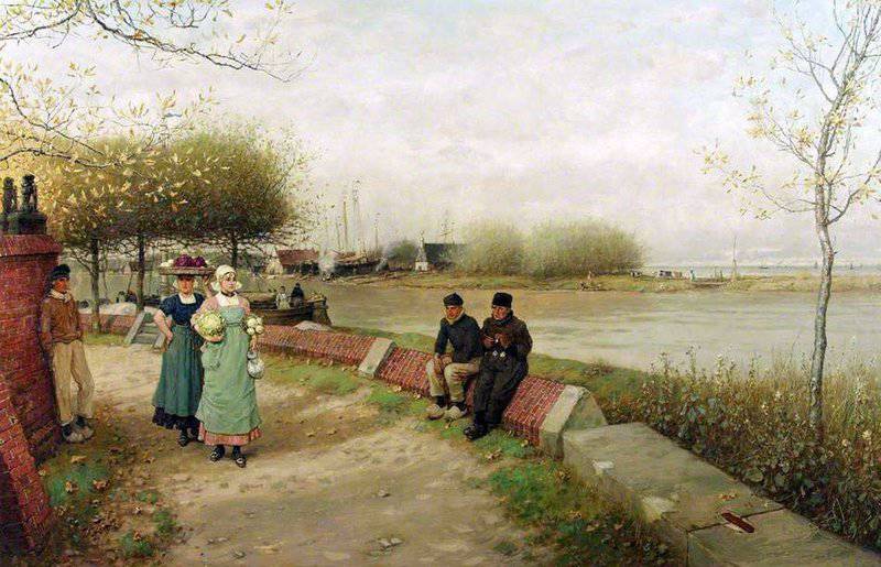 Boughton George Henry An Exchange Of Compliments Muiden North Holland Ca. 1881 canvas print