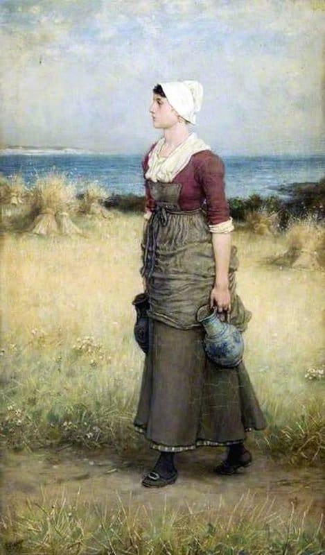 Boughton George Henry Girl With Pitchers Summer Scene Ca. 1883 87 canvas print