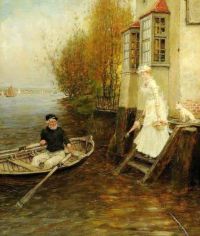Boughton George Henry The Ferry A Dainty Fare 1890