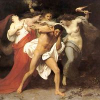 Bouguereau Orestes achtervolgd door The Furies
