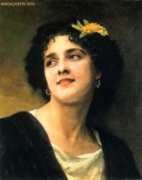 Bouguereau William Adolphe Aka Portrait of a امرأة سمراء
