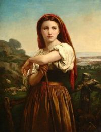 Bouguereau William Adolphe Aka The Young Shepherdess