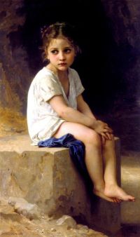 Bouguereau William Adolphe At The Foot Of The Cliff