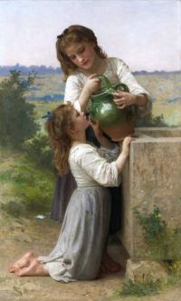 Bouguereau William Adolphe At The Fountain