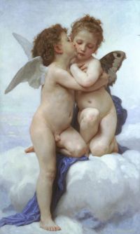 Bouguereau William Adolphe Cupid And Psyche As Children 1889 canvas print