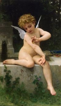 Bouguereau William Adolphe Cupid With A Butterfly