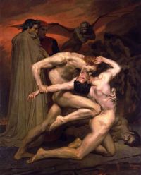 Bouguereau William Adolphe Dante And Virgil In Hell 1850 canvas print