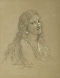 Bouguereau William Adolphe Drawing Of A Woman