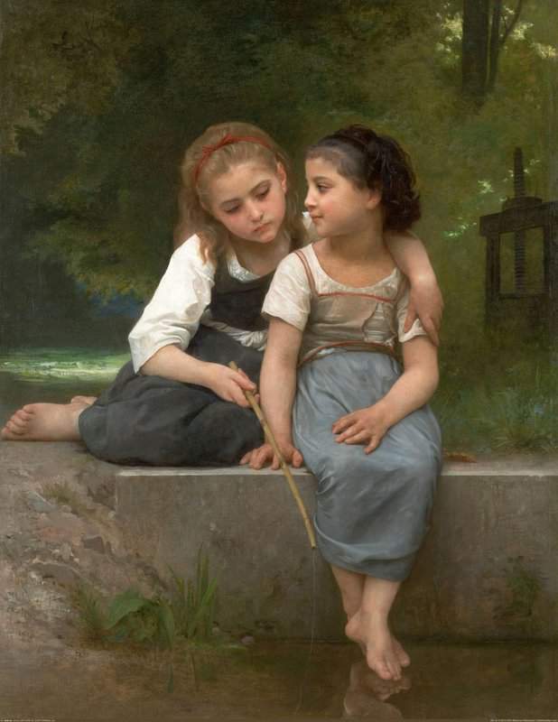 Bouguereau William Adolphe Fishing For Frogs 1882 canvas print
