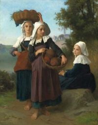 Bouguereau William Adolphe Mädchen aus Fouesnant, die vom Markt zurückkehren