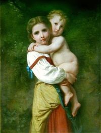 Bouguereau William Adolphe Going To The Bath canvas print