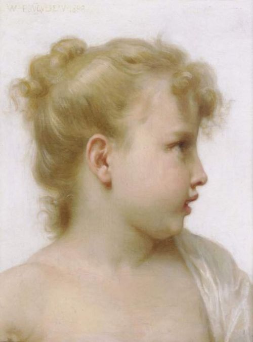 Bouguereau William Adolphe Head Of A Little Girl 1888 canvas print