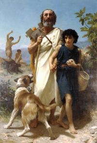 Bouguereau William Adolphe Homer And His Guide canvas print