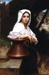 Bouguereau William Adolphe Italian Girl Drawing Water canvas print