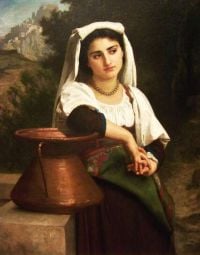 امرأة بوجيرو ويليام أدولف الإيطالية في النافورة 1869