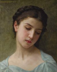 Bouguereau William Adolphe Porträt eines jungen Mädchens 1898