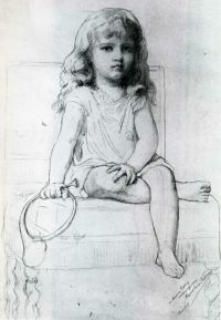Bouguereau William Adolphe Sketch لصورة ابنة روديارد كيبلينج إس 1907