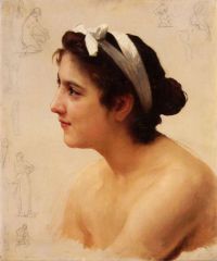 Bouguereau William Adolphe Study Of A Woman For Offering To Love canvas print