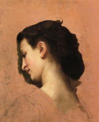 Bouguereau William Adolphe Study Of A Young Girl S Head 1860 70