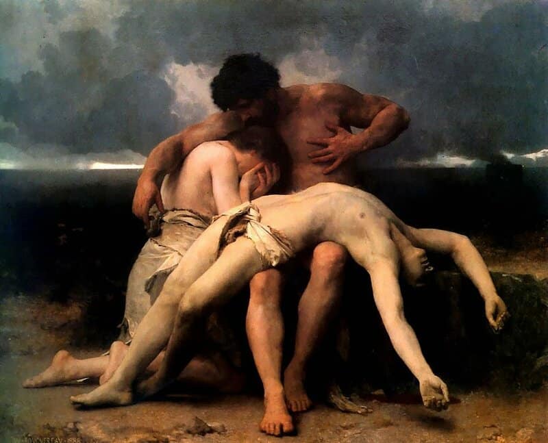 Bouguereau William Adolphe The First Mourning 1888 canvas print