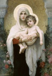 Bouguereau William Adolphe The Madonna Of The Roses canvas print