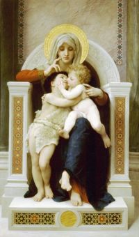 Bouguereau William Adolphe العذراء الطفل يسوع والقديس يوحنا المعمدان