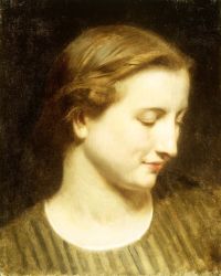 Bouguereau William Adolphe Woman In A Striped Dress