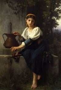 Bouguereau William Adolphe Young Girl At The Well canvas print