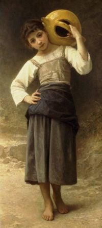 부그로 윌리엄 아돌프 분수로 가는 소녀 1885