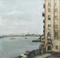 Boutet De Monvel Bernard Erste New Yorker Landschaft Der East River von Long Island
