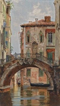 Brandeis Antonietta A Bridge Over A Venetian Canal canvas print