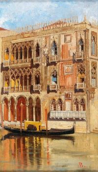 Brandeis Antonietta A Blick auf den Palazzo Ca D Oro Venezia