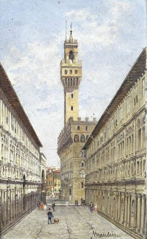 Brandeis Antonietta Campanile Del Palazzo Vecchio Firenze canvas print