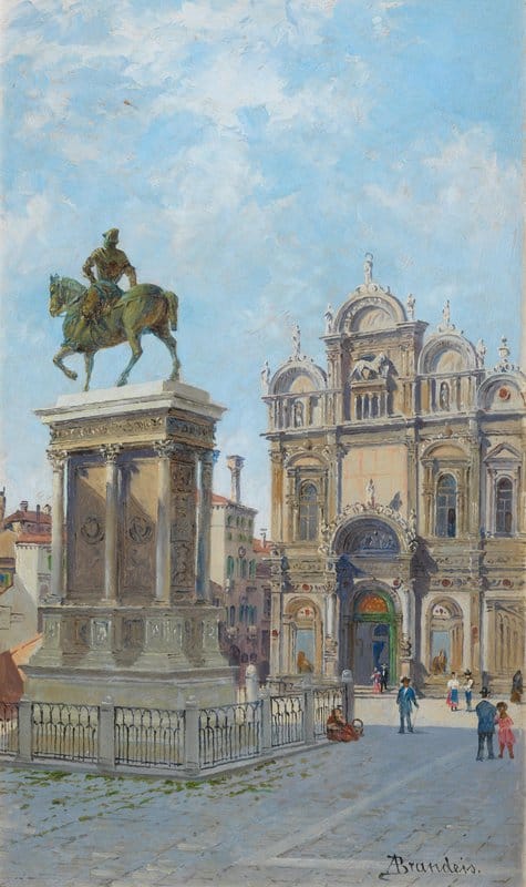 Brandeis Antonietta Colleoni Monument Venice canvas print