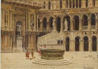 Brandeis Antonietta Cortile Del Palazzo Ducale mit dem Arco Foscari und der Scala Dei Giganti Venedig