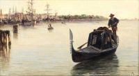 Brandeis Antonietta Gondola In The Lagoon Venice canvas print
