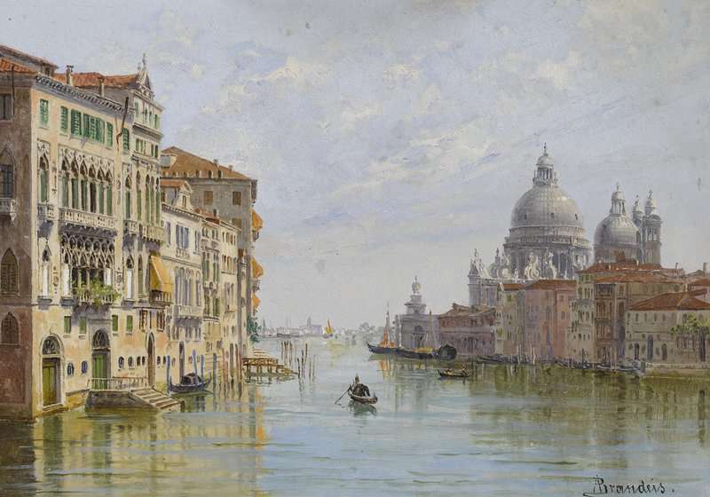 Brandeis Antonietta Grand Canal With A View Of The Santa Maria Della Salute canvas print