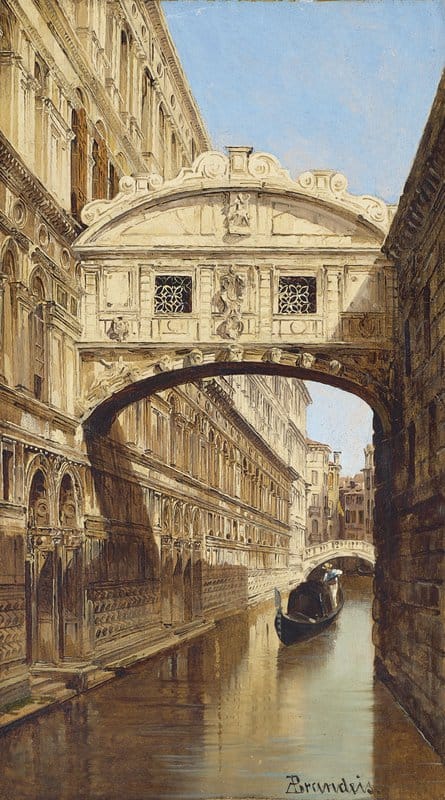 Brandeis Antonietta Il Ponte Dei Sospiri Venezia canvas print