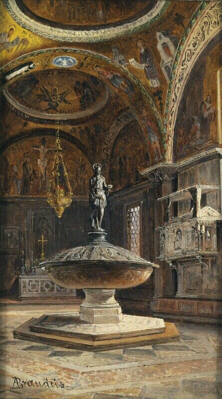 Brandeis Antonietta L Battistero Di S. Marco Venezia canvas print