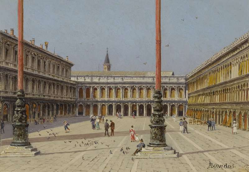 Brandeis Antonietta La Piazza Di San Marco Venezia canvas print